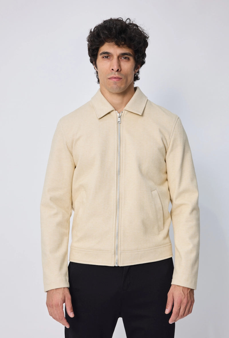 Veste mi-saison zippée col chemise