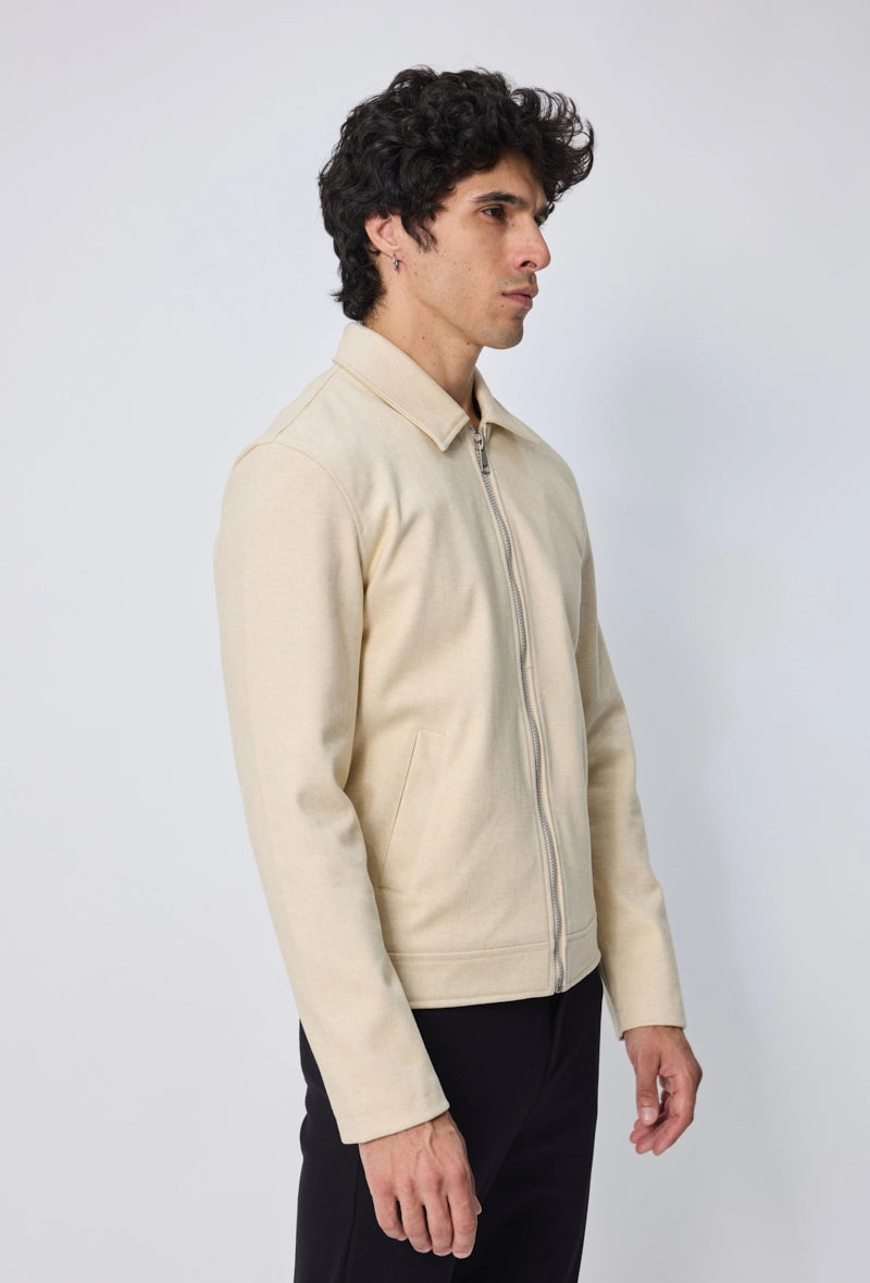 Veste mi-saison zippée col chemise