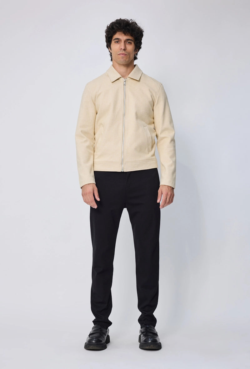 Veste mi-saison zippée col chemise