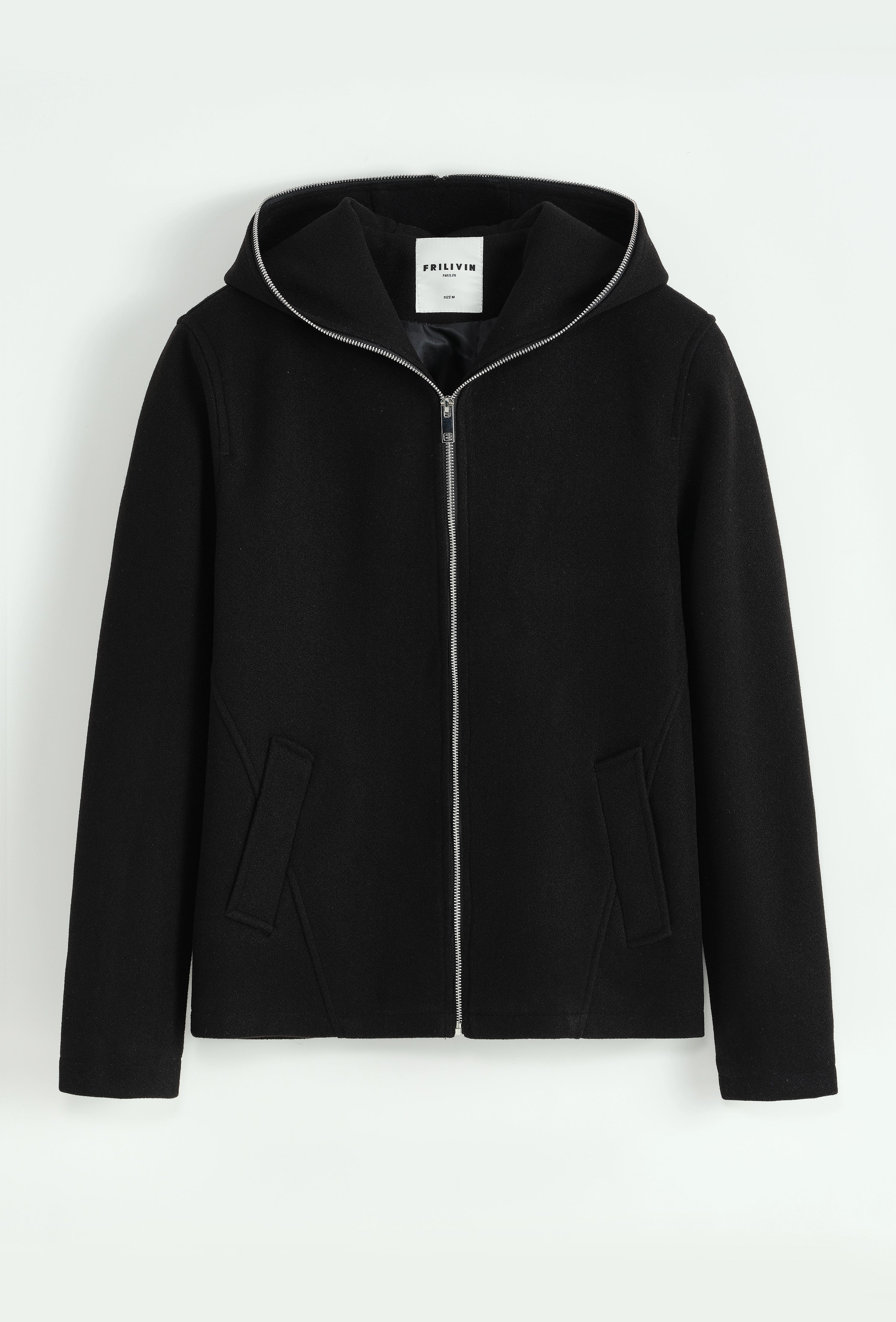 Veste unie à capuche