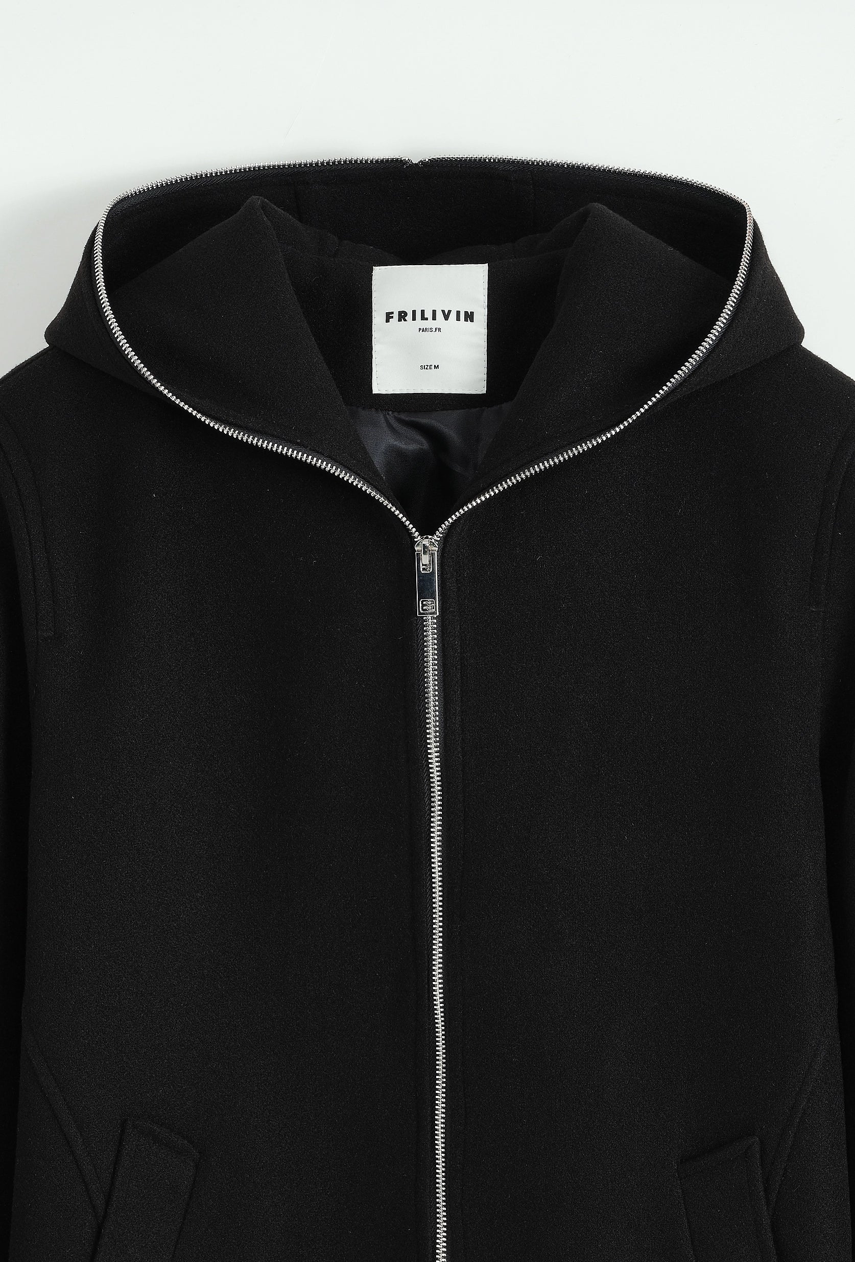 Veste unie à capuche