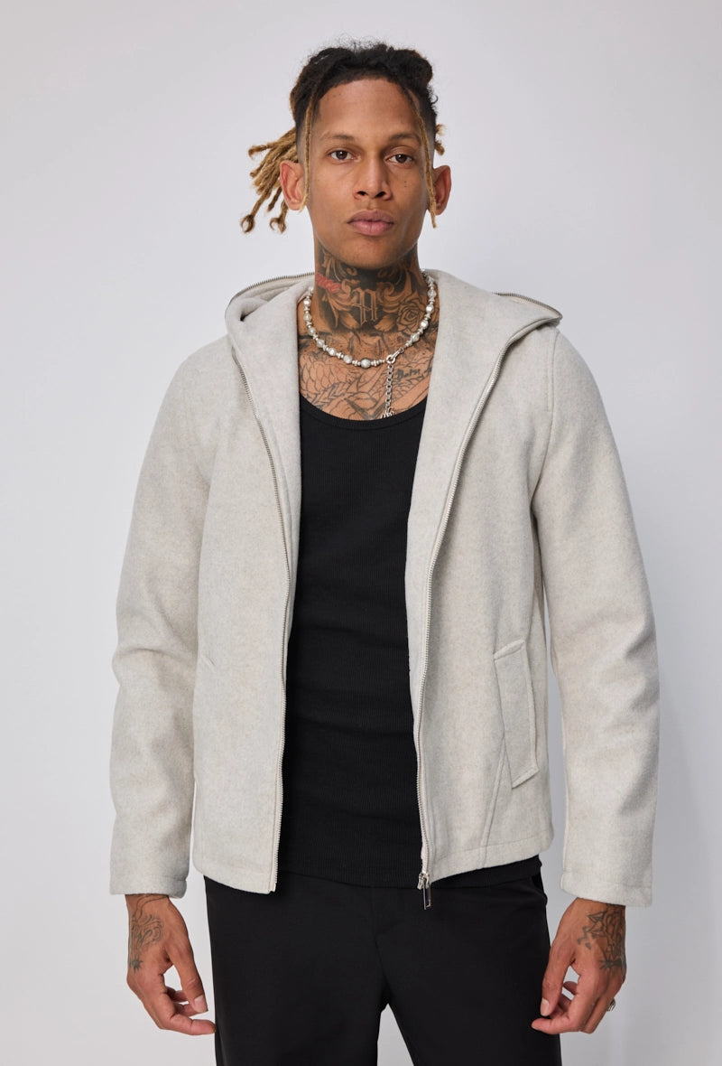 Veste unie à capuche