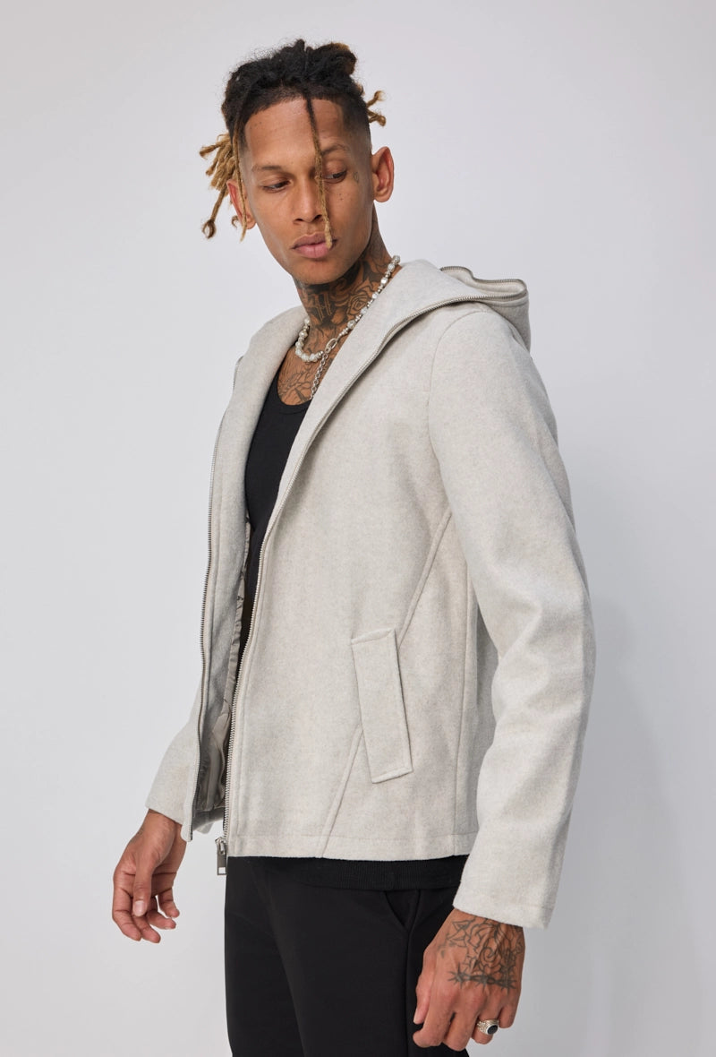 Veste unie à capuche