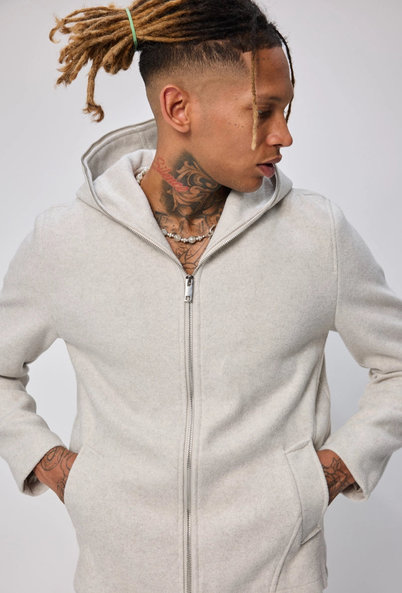 Veste unie à capuche