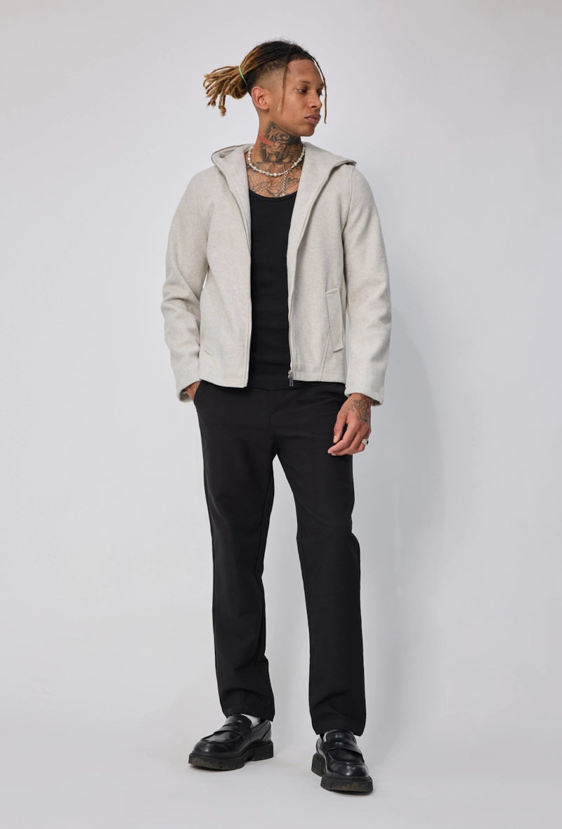 Veste unie à capuche