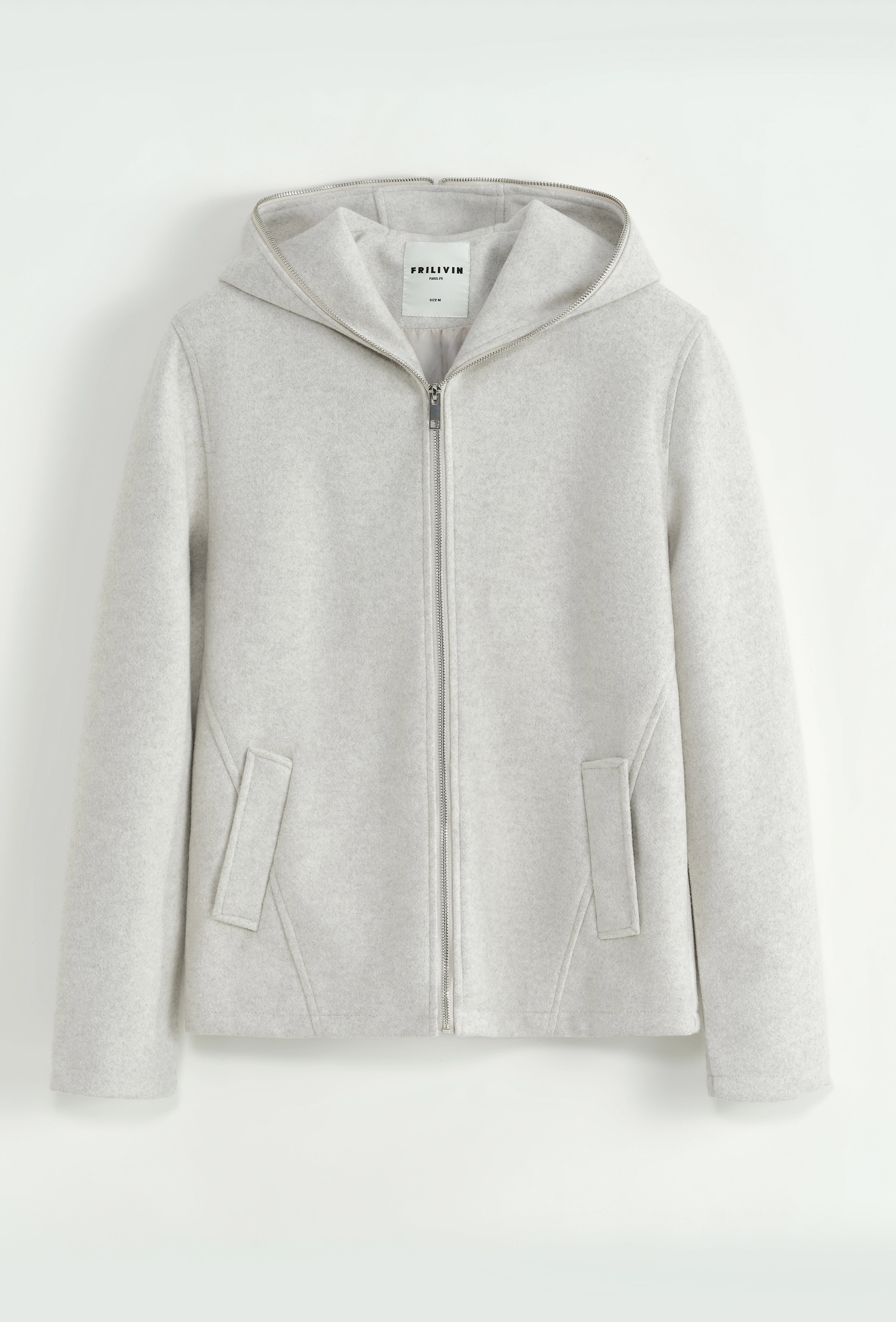 Veste unie à capuche