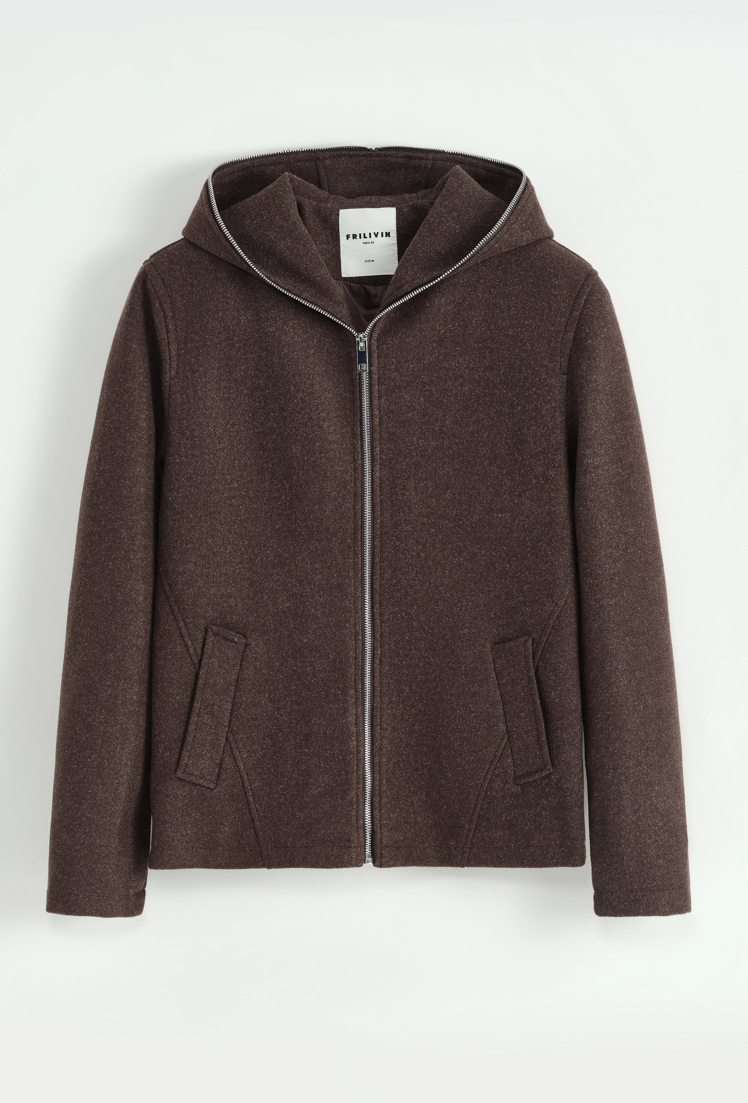 Veste unie à capuche