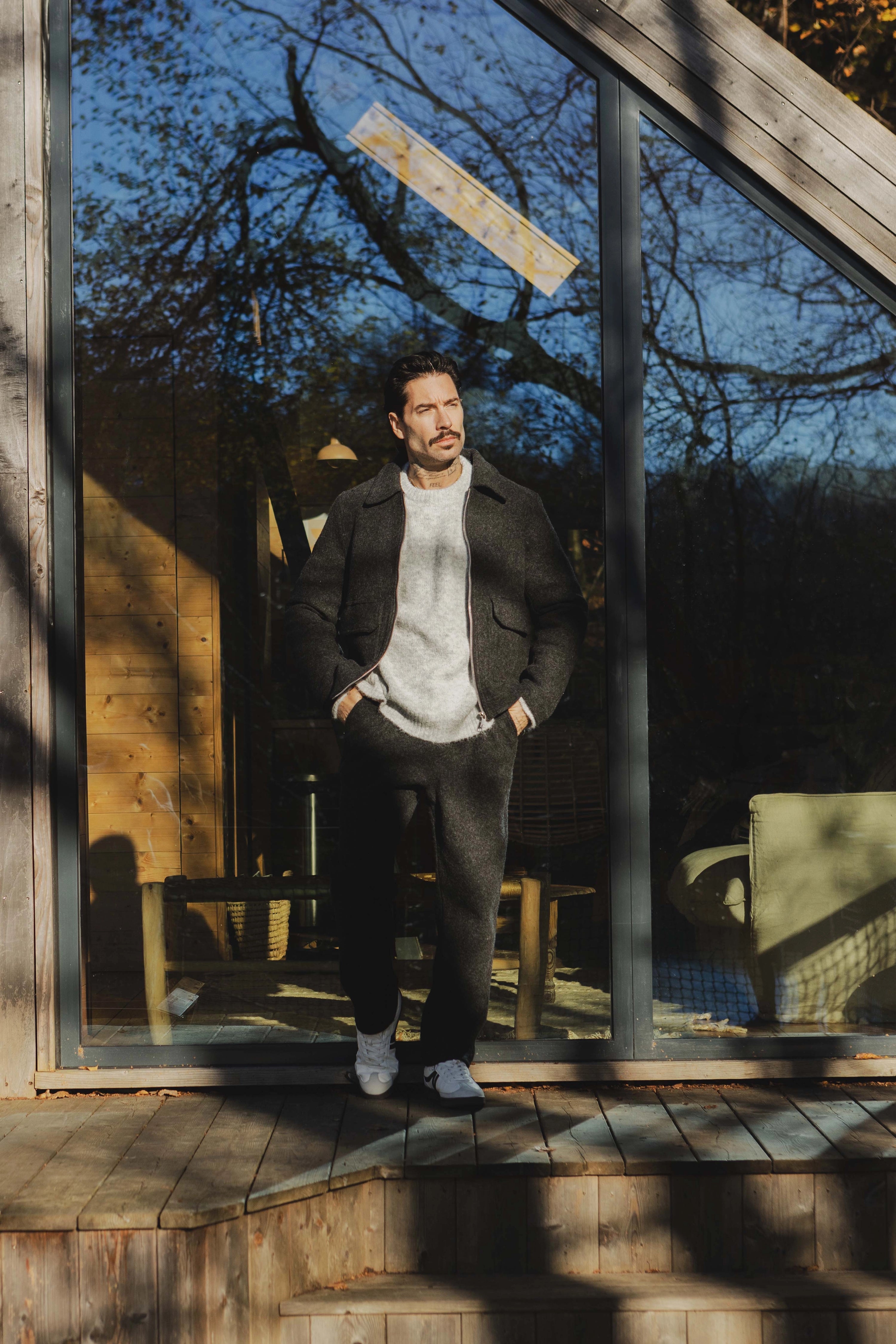 Veste à zip homme avec poches verticales