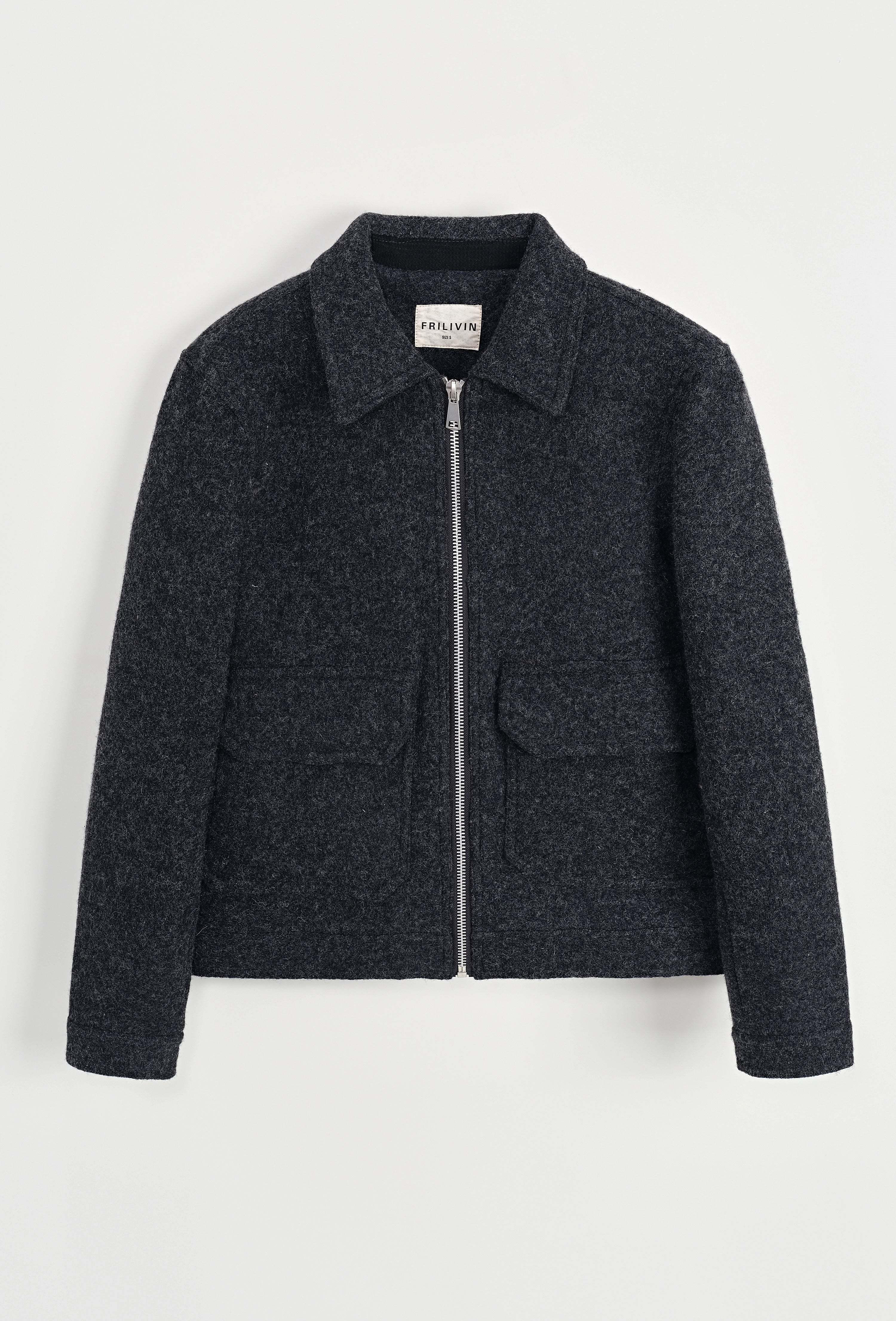 Veste à zip homme avec poches verticales