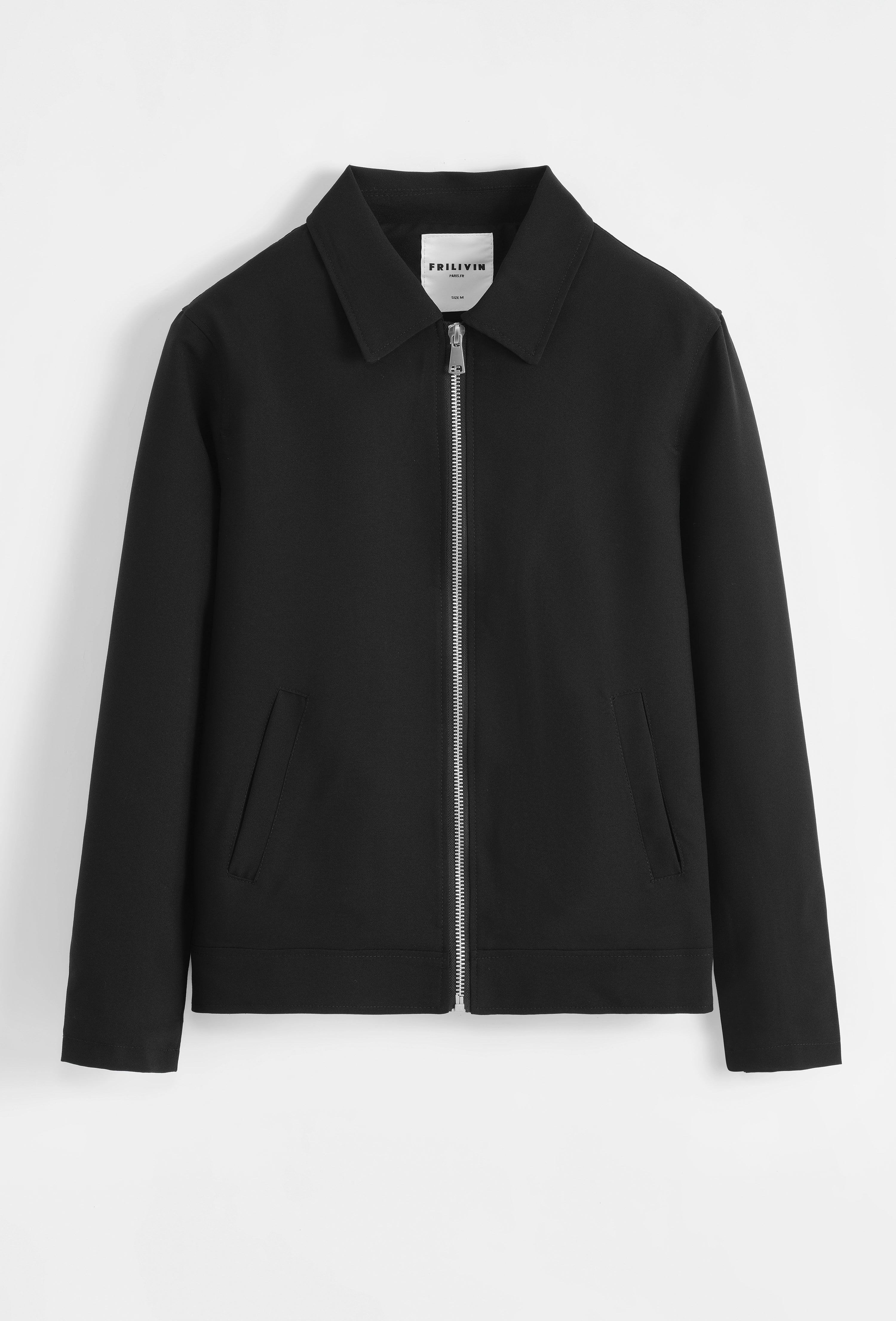Veste à zip homme couleur uni