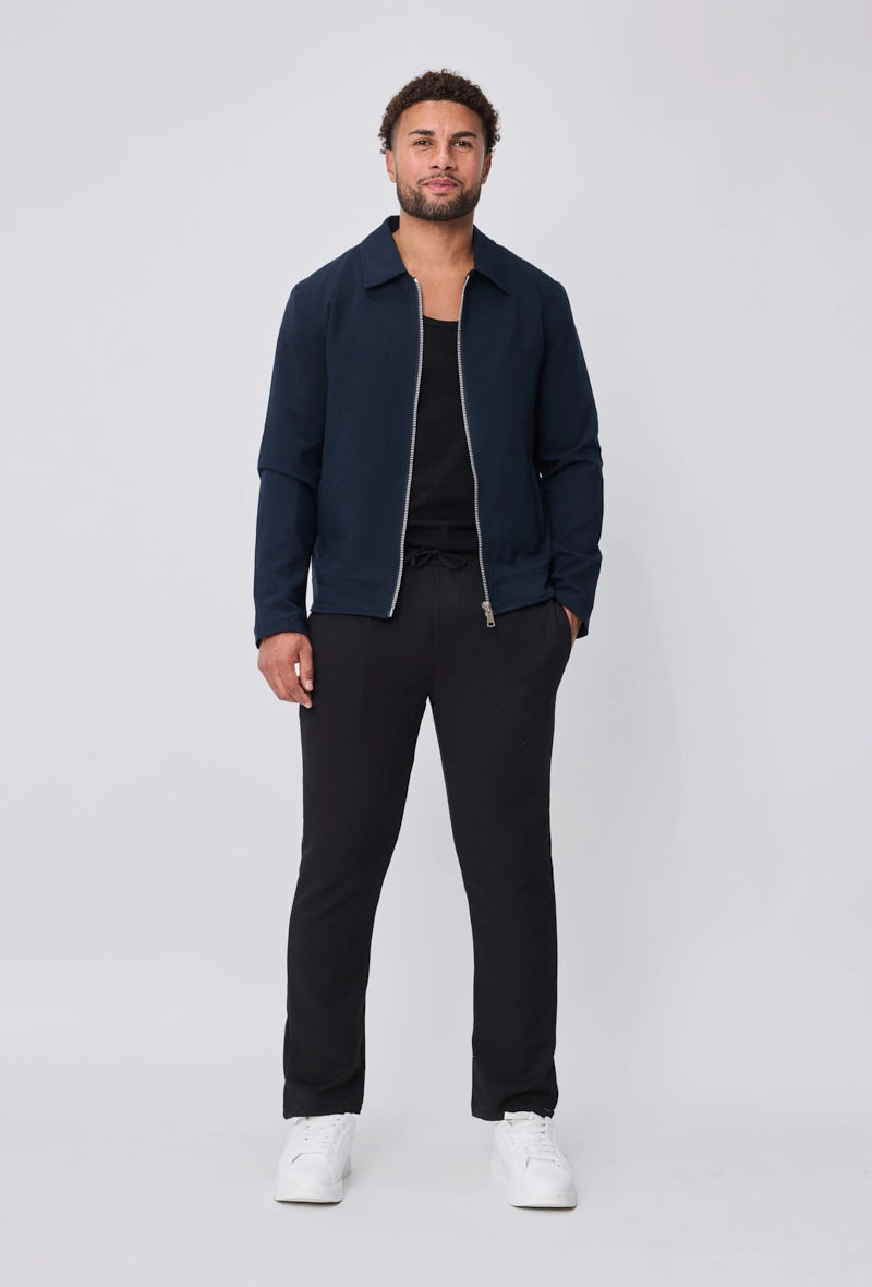 Veste à zip homme couleur uni