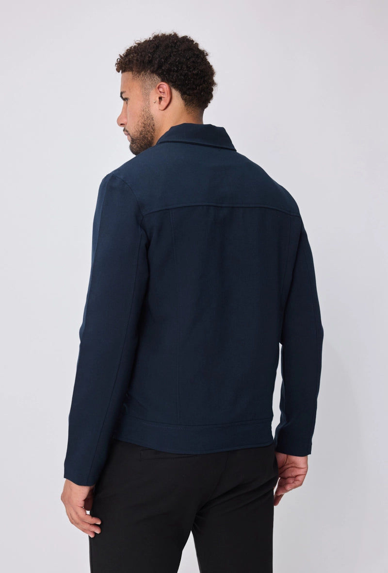 Veste à zip homme couleur uni