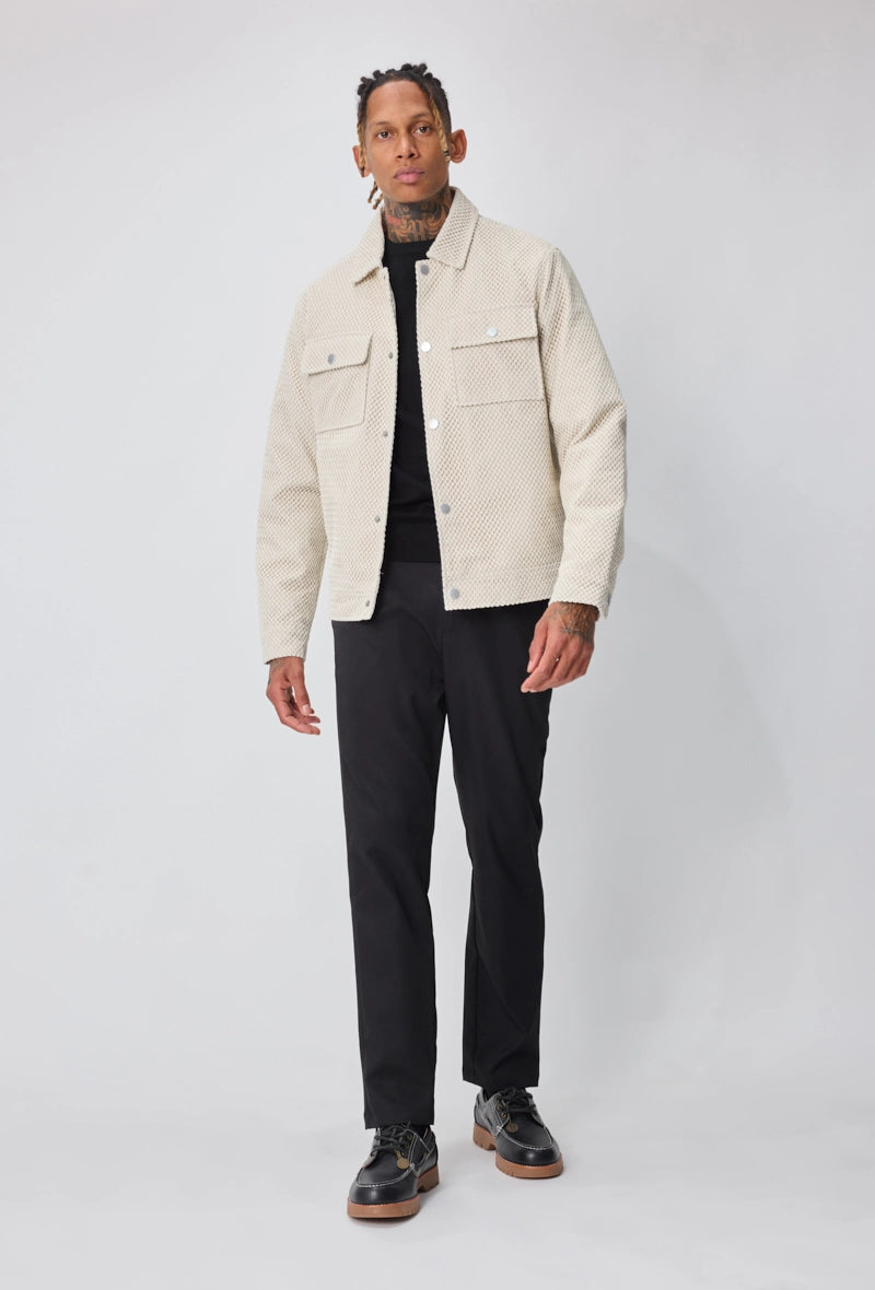 Veste homme uni avec fermeture boutonnée