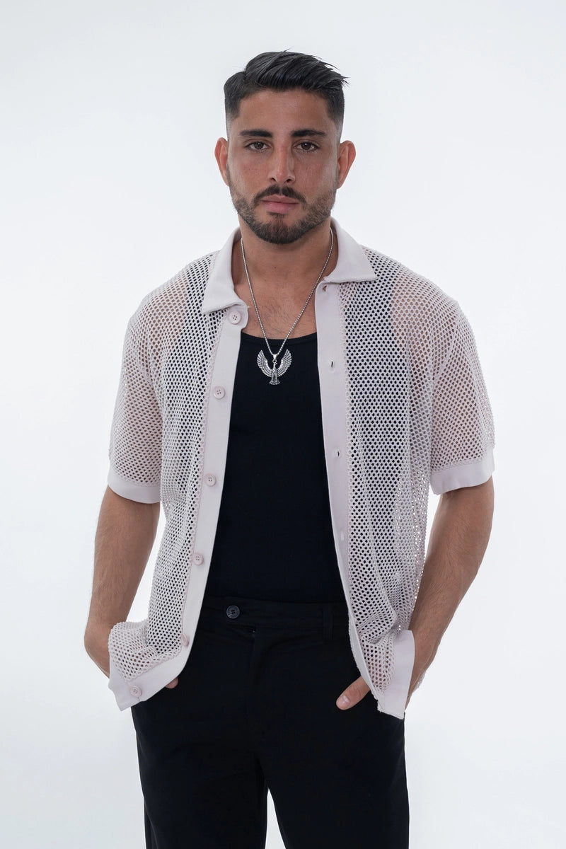 Chemise trouée manches courtes