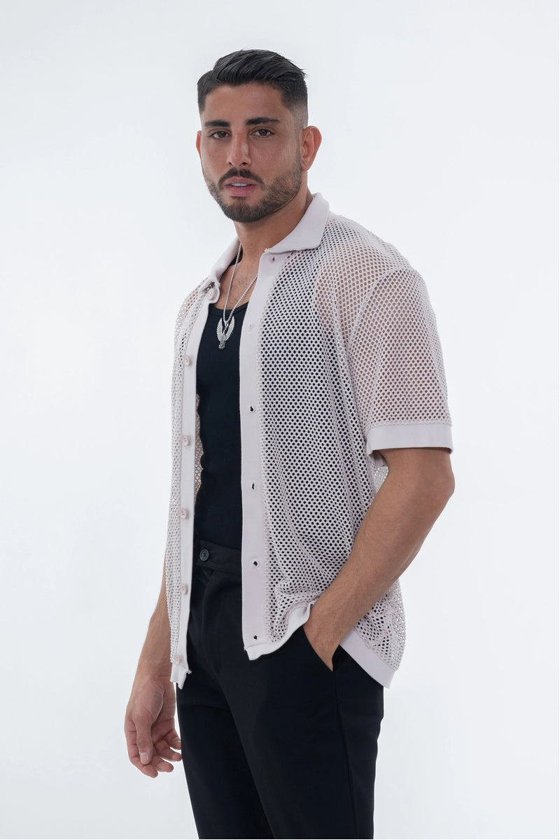 Chemise trouée manches courtes