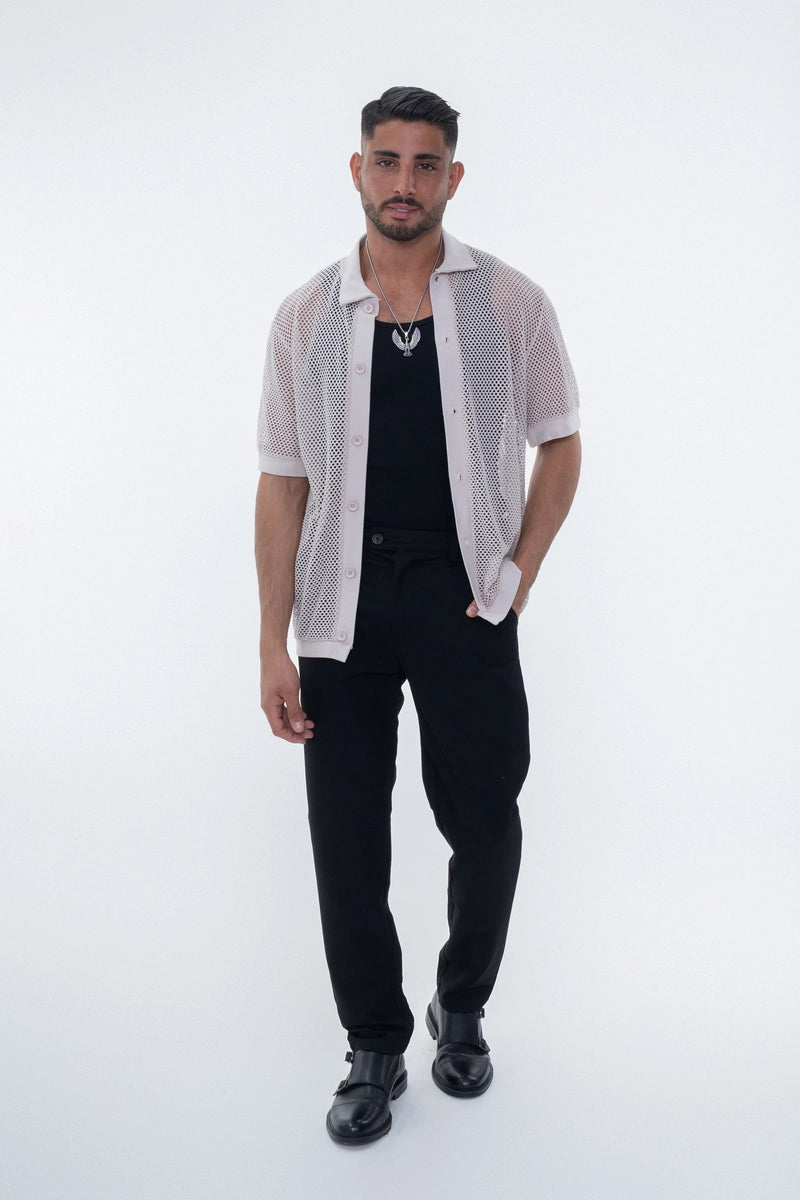 Chemise trouée manches courtes