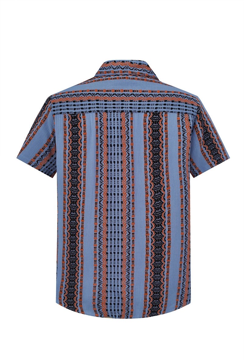 Chemise à accents de rayures bohèmes - Frilivin