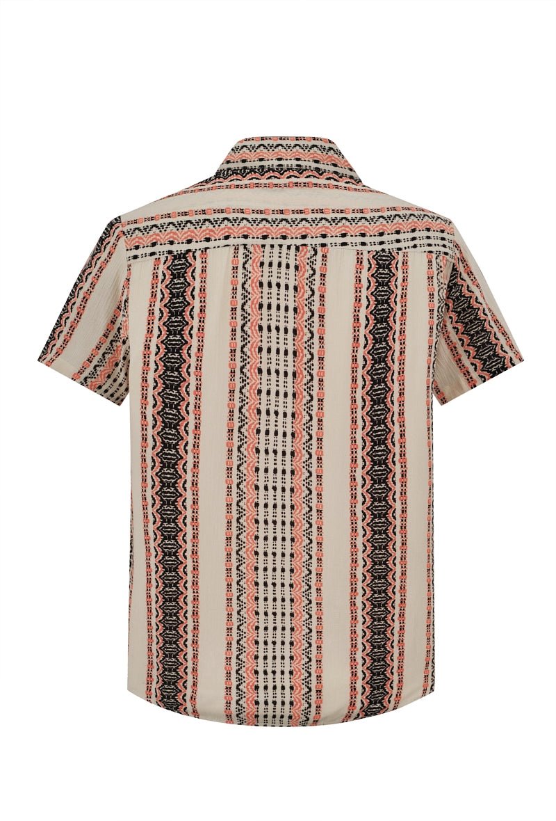 Chemise à accents de rayures bohèmes - Frilivin