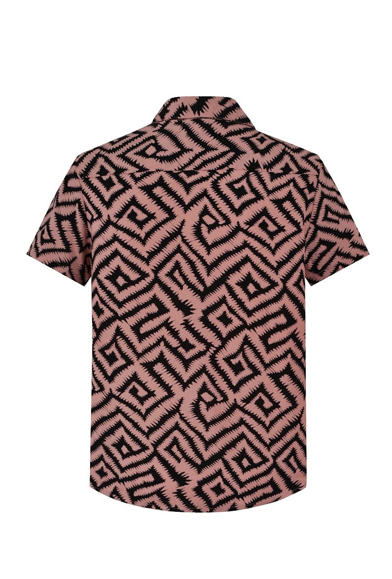 Chemise à motifs géométriques contemporains - Frilivin