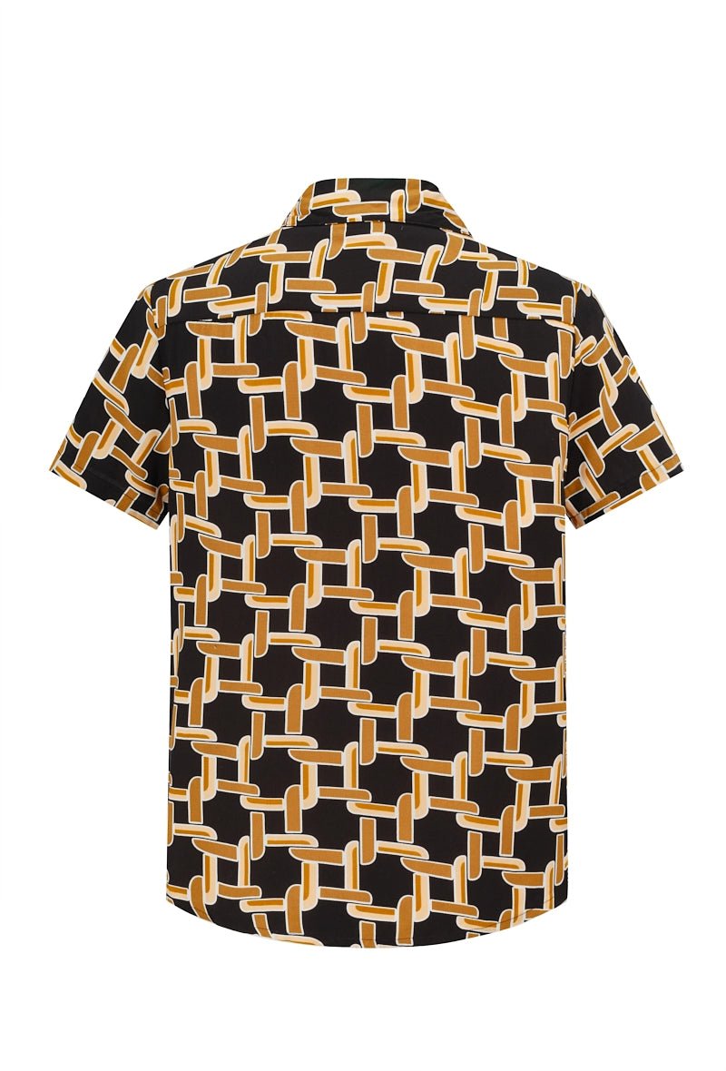 Chemise décontractée à inspiration artistique abstraite - Frilivin