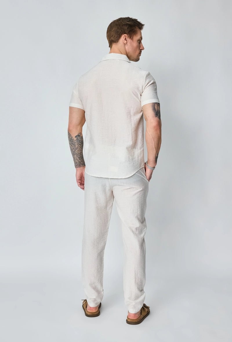 Chemise fine manches courtes unie - Frilivin