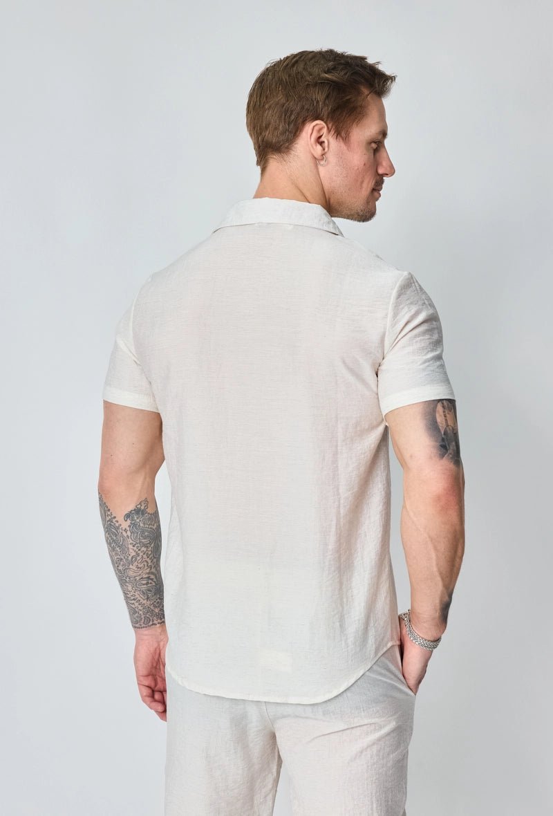 Chemise fine manches courtes unie - Frilivin