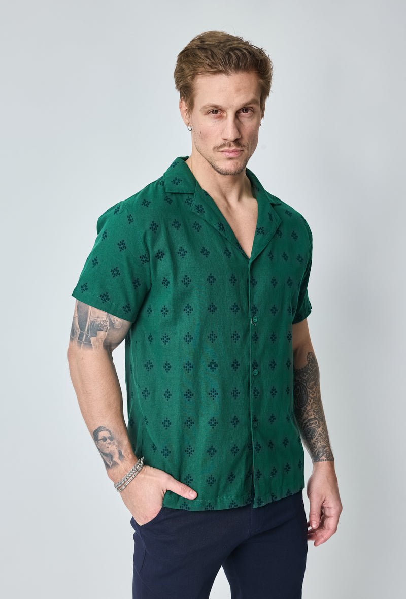 Chemise manches courtes à motifs - Frilivin