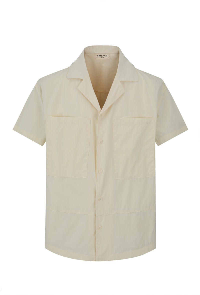 Chemise unie manches courtes - Frilivin