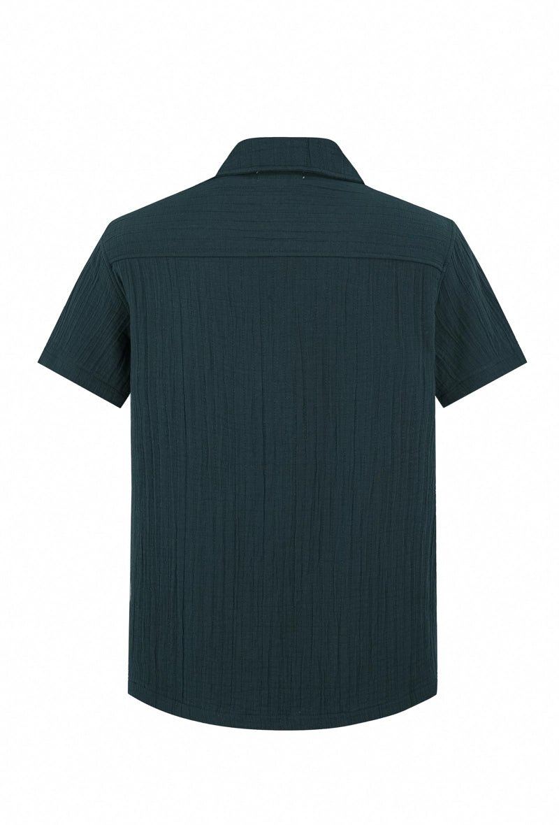 Chemise unie manches courtes - Frilivin