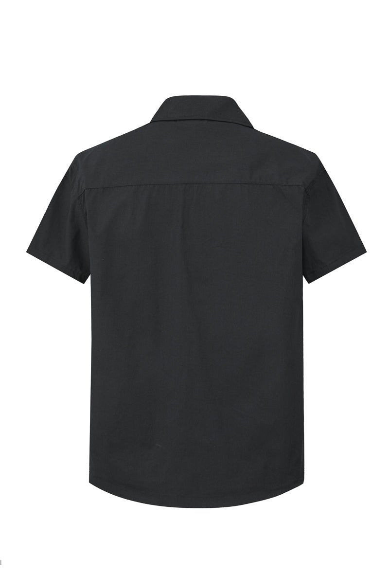 Chemise unie manches courtes - Frilivin