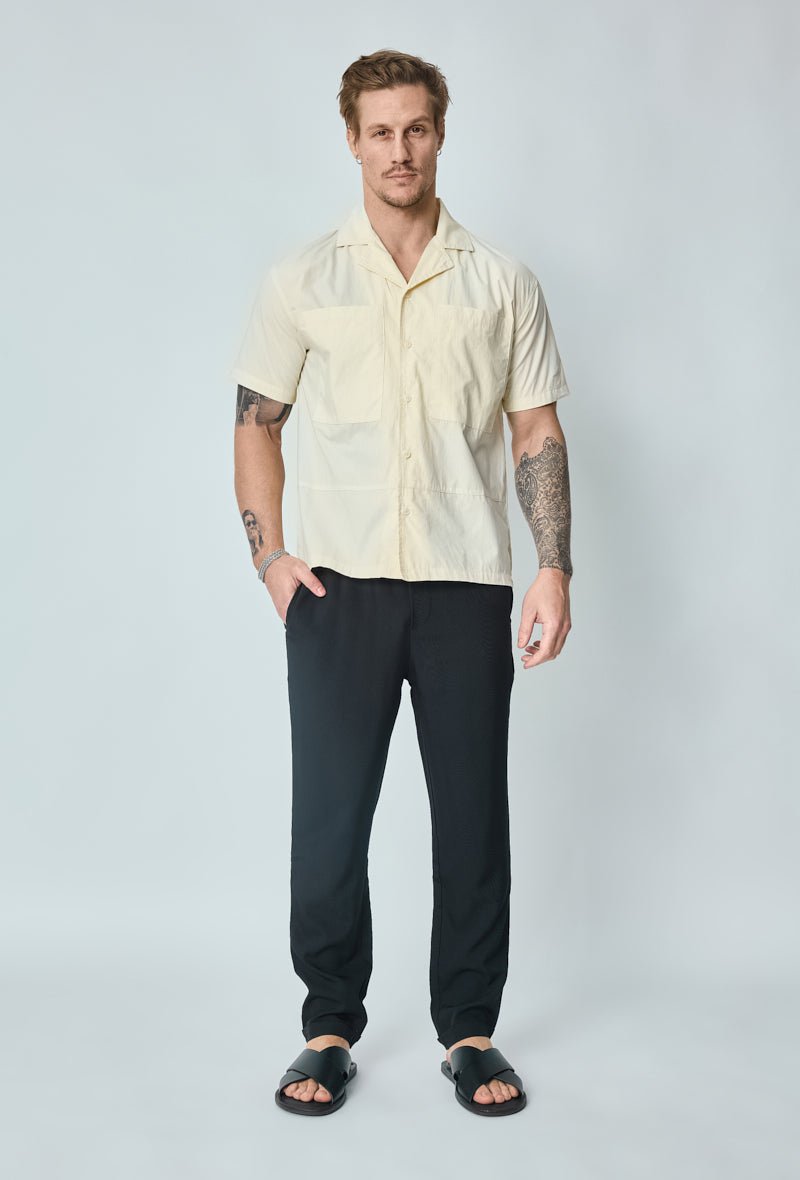 Chemise unie manches courtes - Frilivin