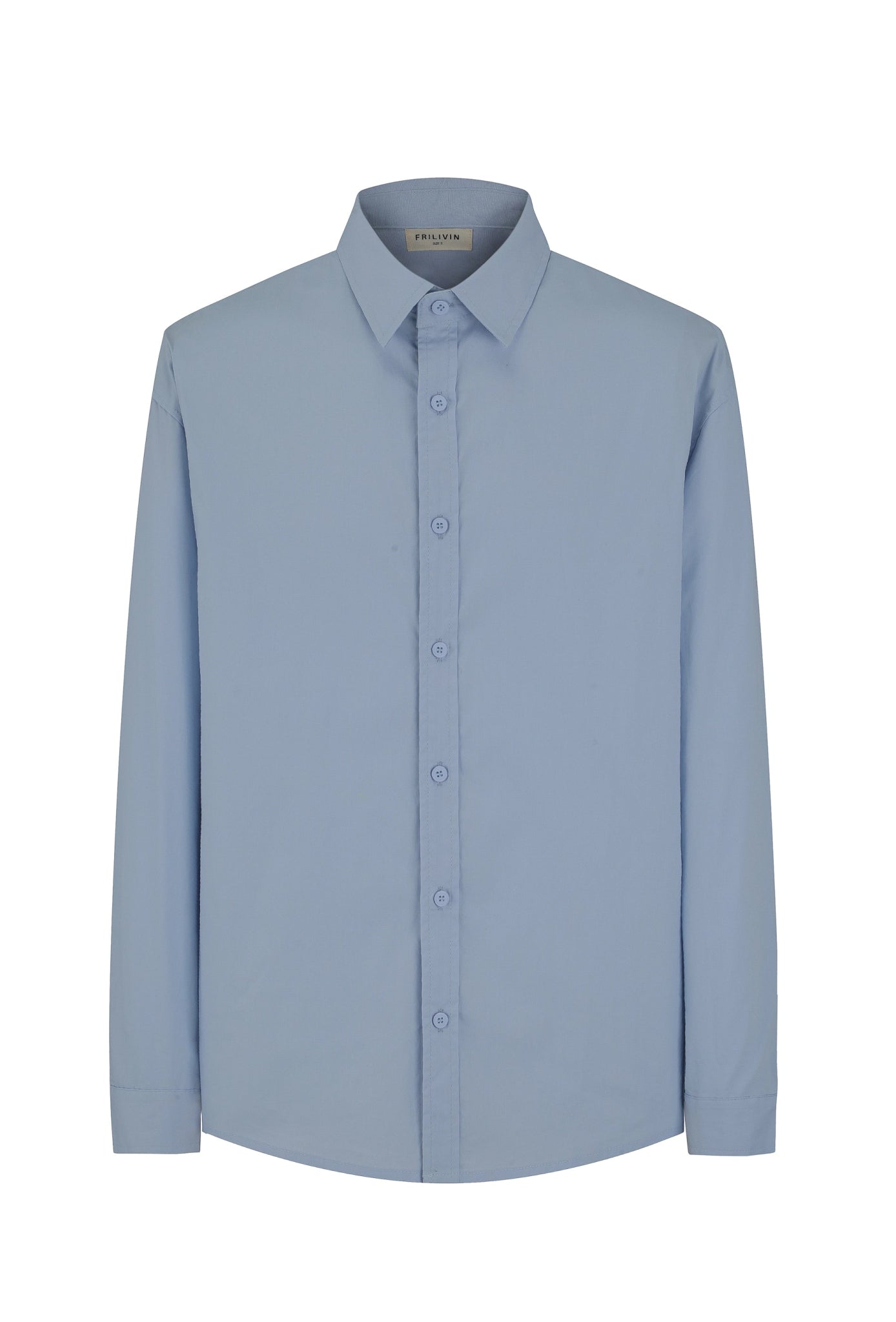 Chemise unie manches longues - Frilivin