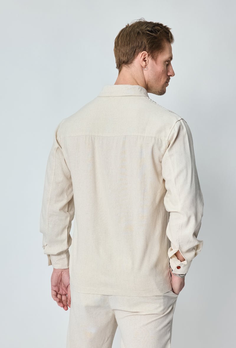 Chemise unie manches longues - Frilivin