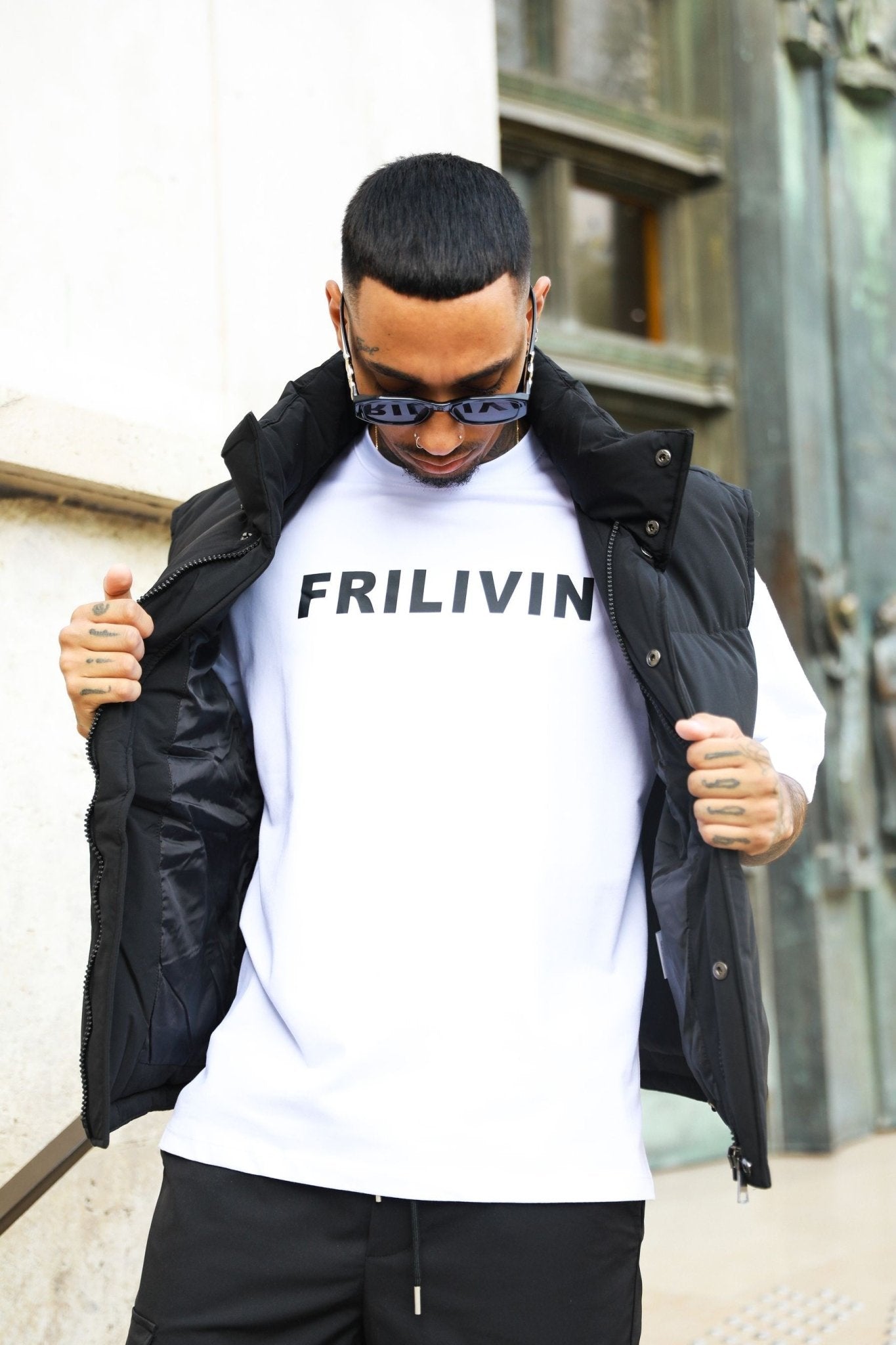 Doudoune puffer sans manches oversize - Frilivin