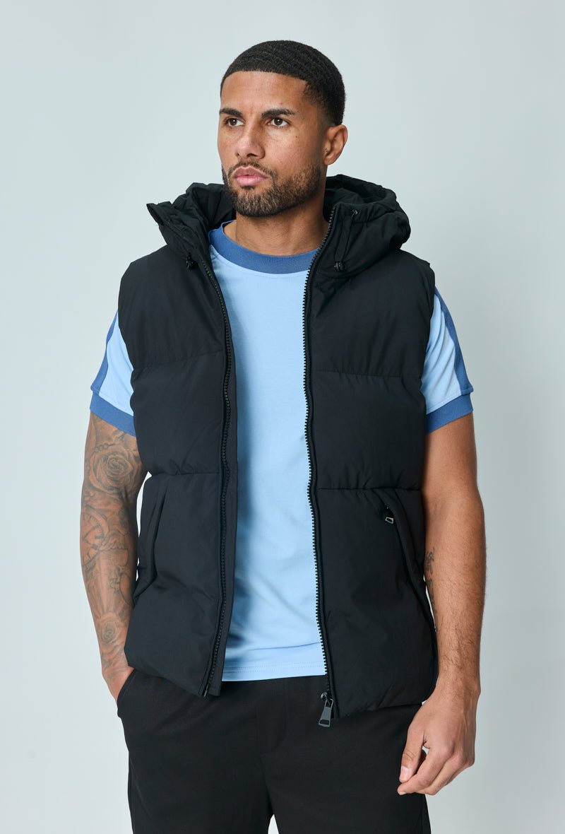 Veste Capuche Sans Manche Homme Gilet Sans Manches à Capuche Homme