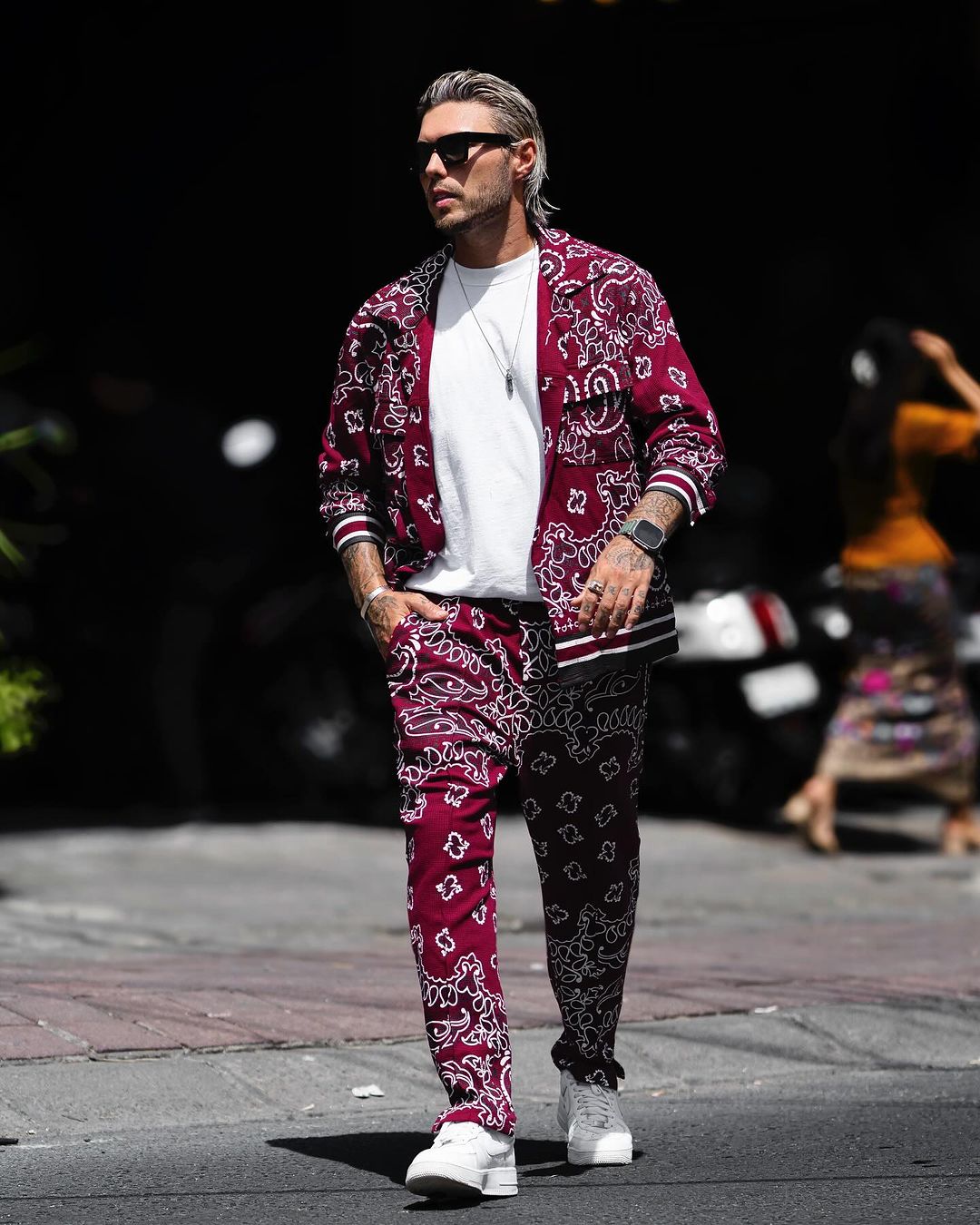 Ensemble bandana toile veste pantalon - Frilivin