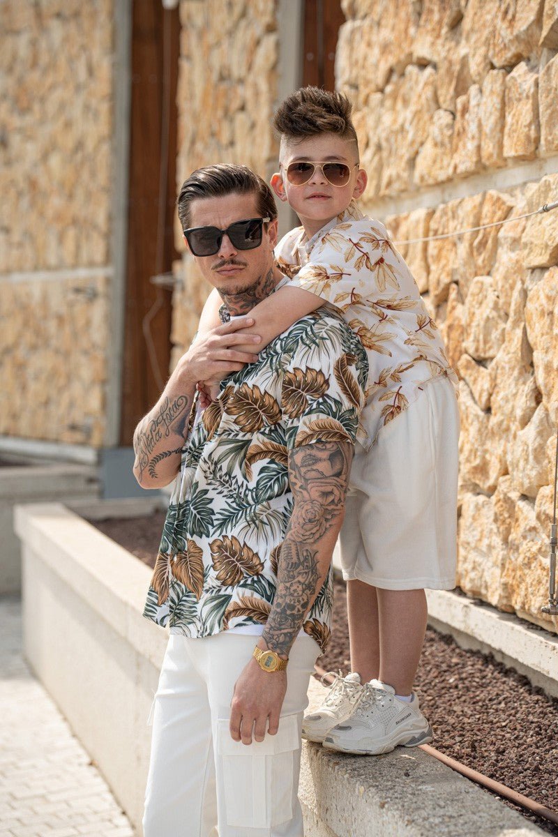 Kids enfant chemise manches courtes à imprimé fleuri - Frilivin