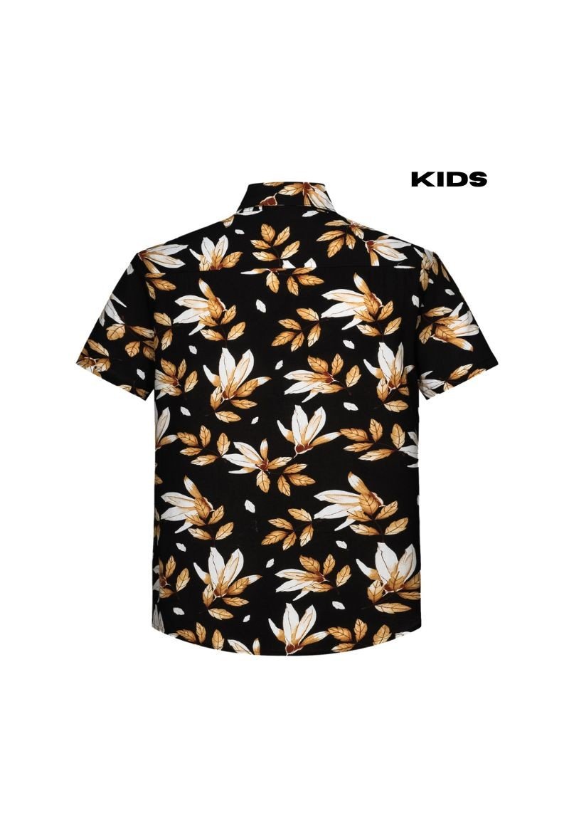 Kids enfant chemise manches courtes à imprimé fleuri - Frilivin