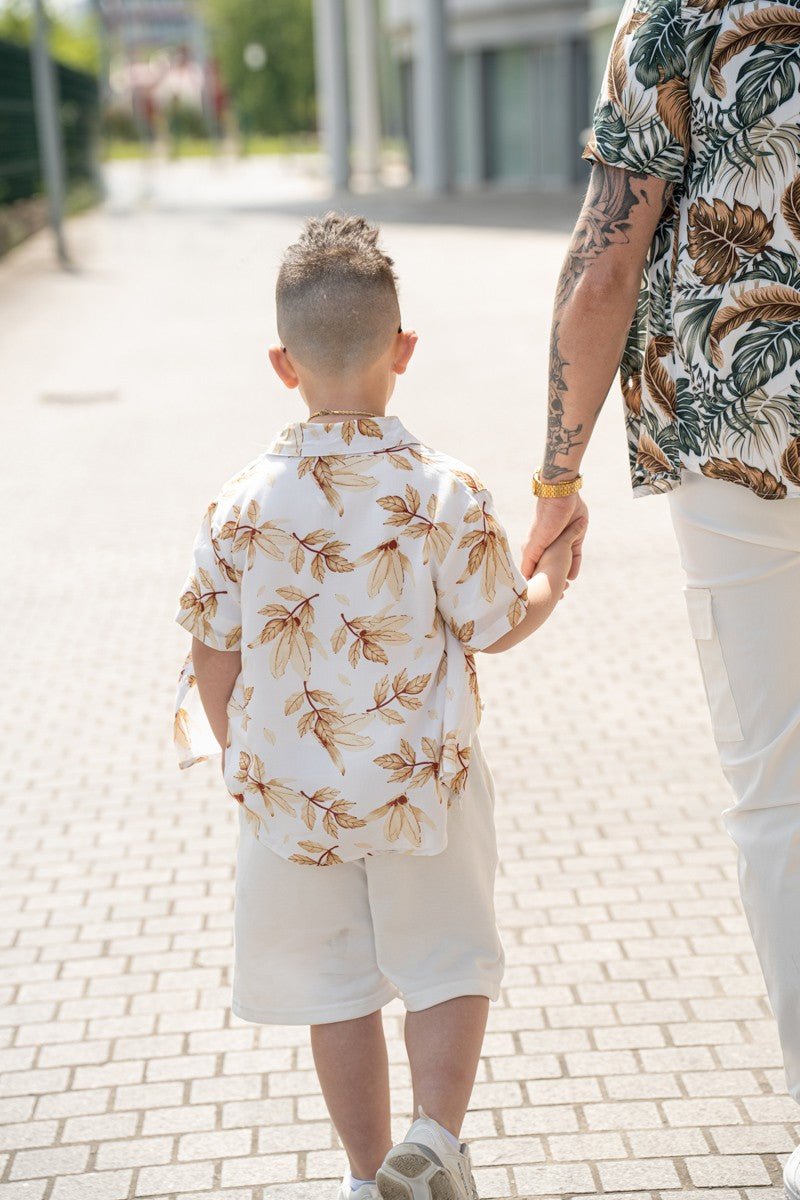 Kids enfant chemise manches courtes à imprimé fleuri - Frilivin