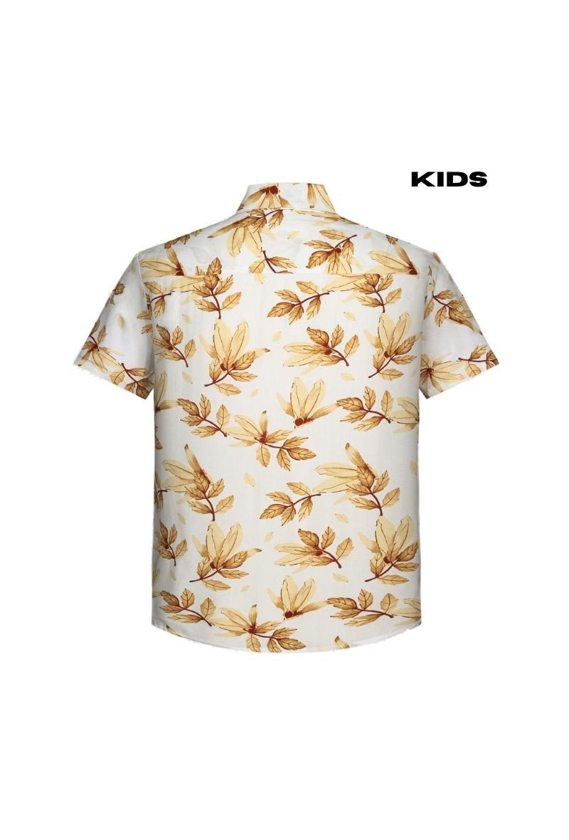 Kids enfant chemise manches courtes à imprimé fleuri - Frilivin