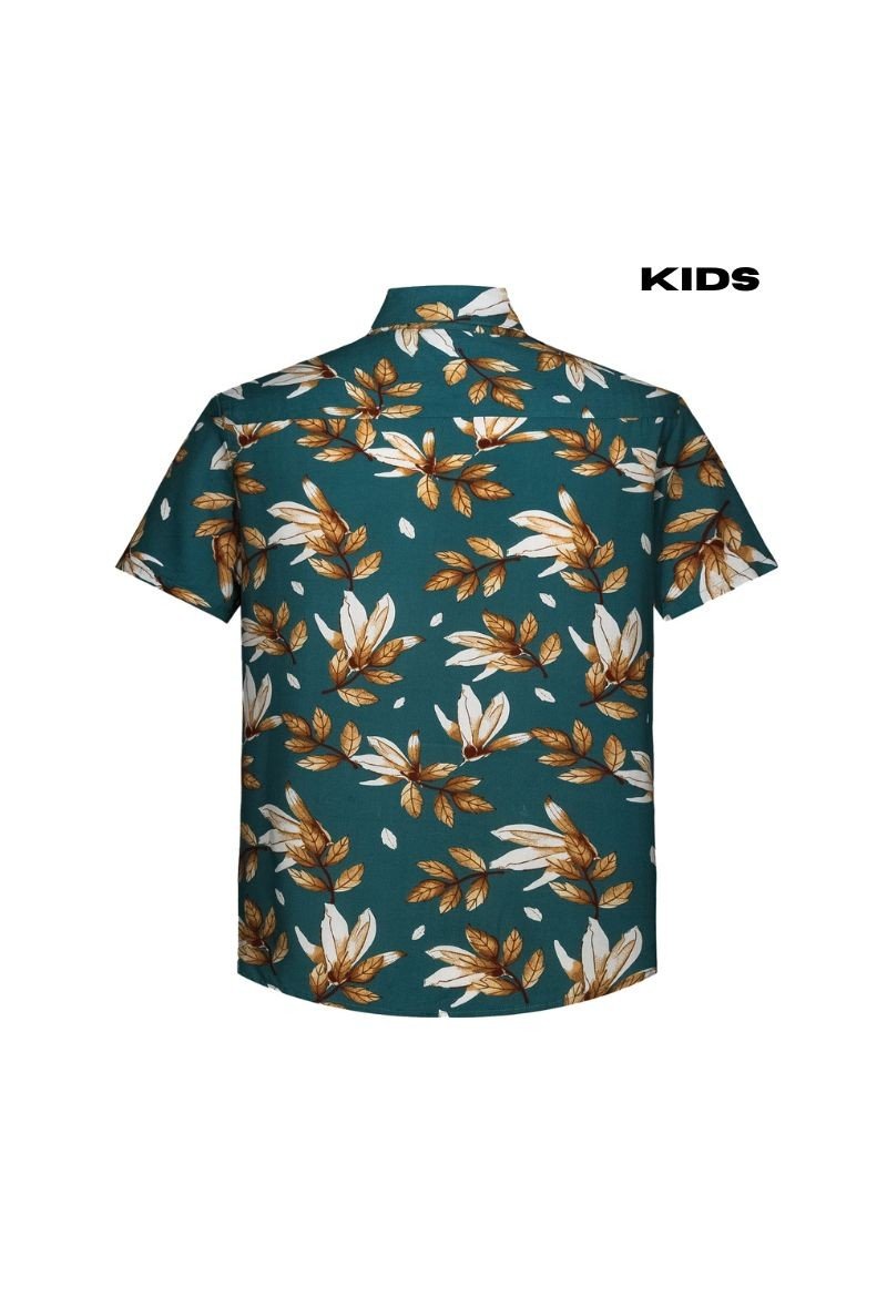 Kids enfant chemise manches courtes à imprimé fleuri - Frilivin