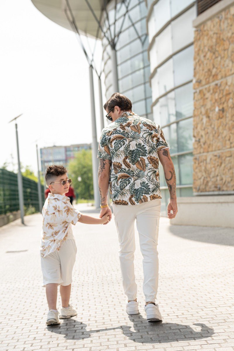 Kids enfant chemise manches courtes à imprimé fleuri - Frilivin