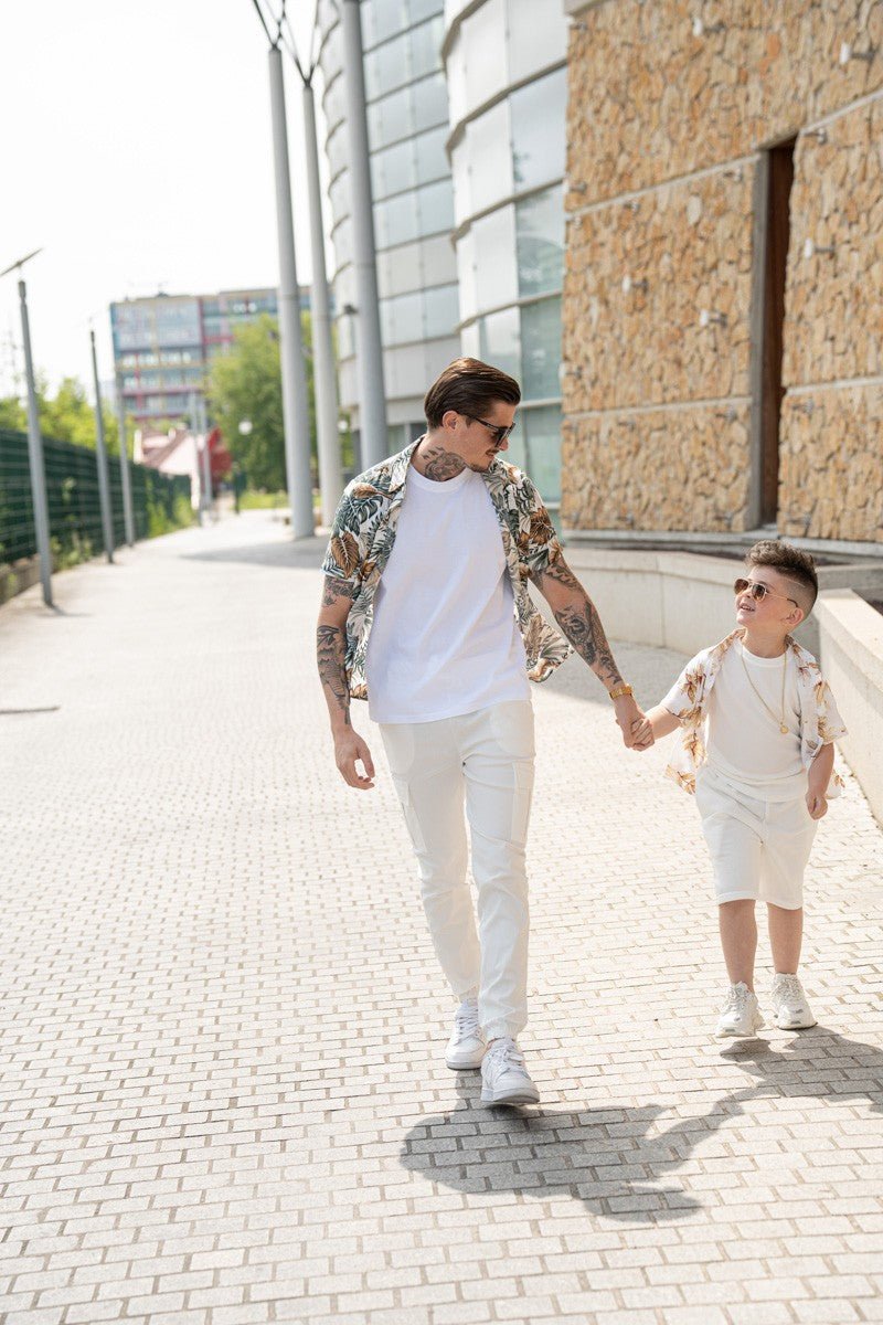 Kids enfant chemise manches courtes à imprimé fleuri - Frilivin