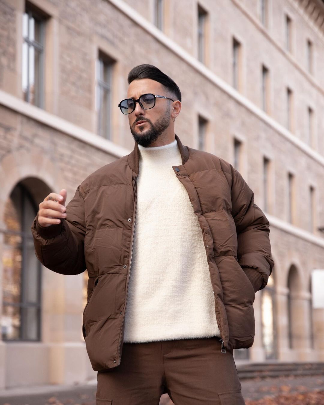 Quilted bomber down jacket – Frilivin1