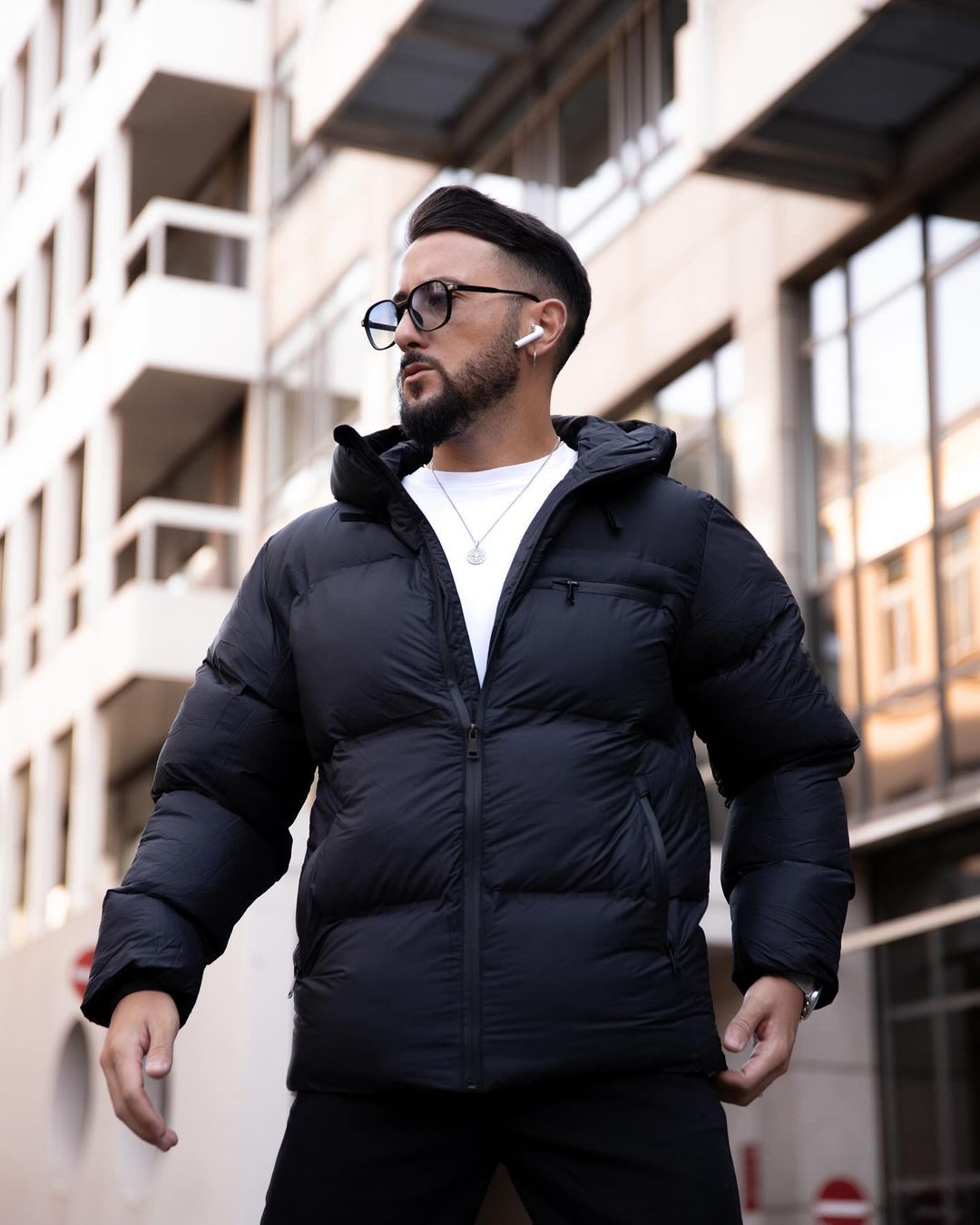 Doudoune matelassé avec capuche ajustable - Frilivin