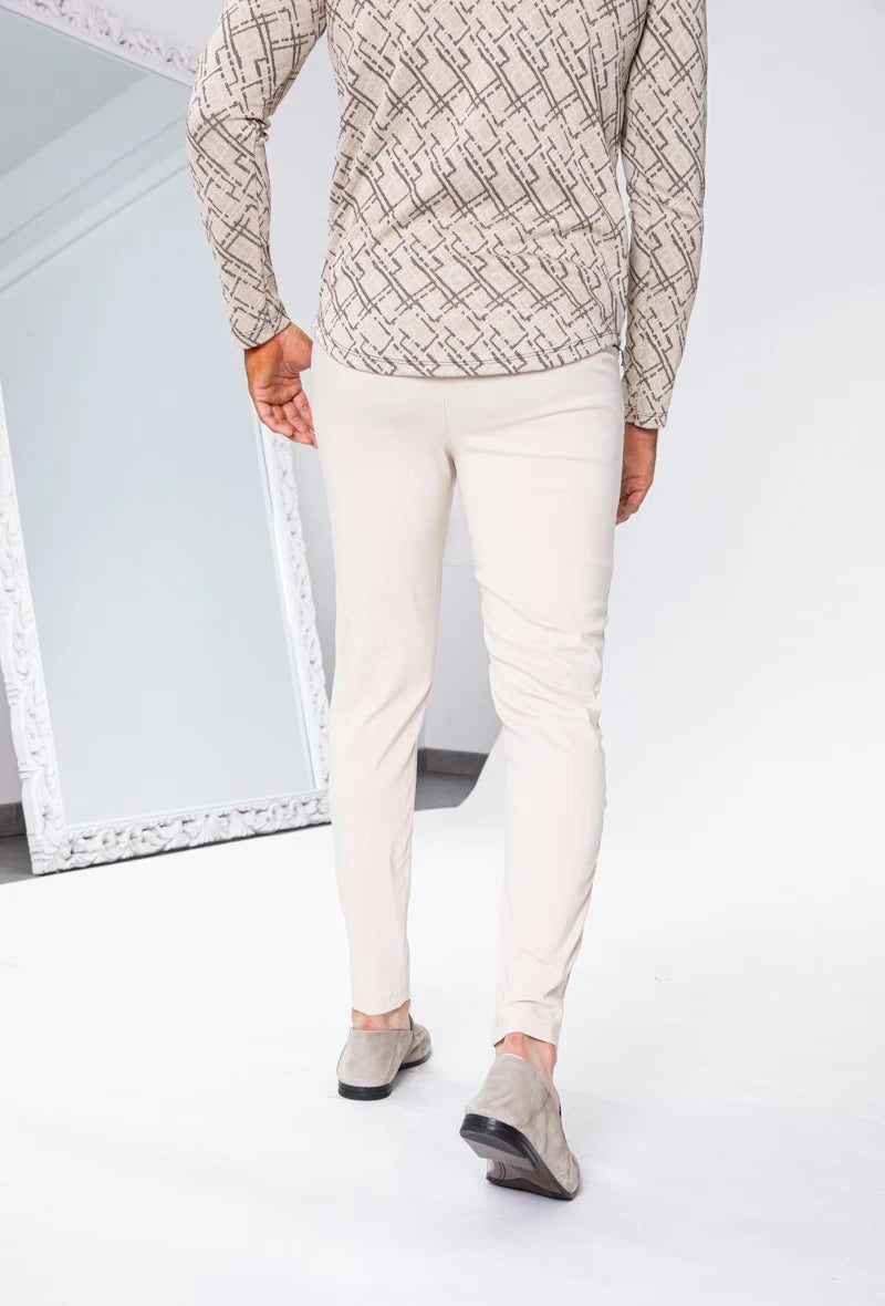 Trendy plain chino pants