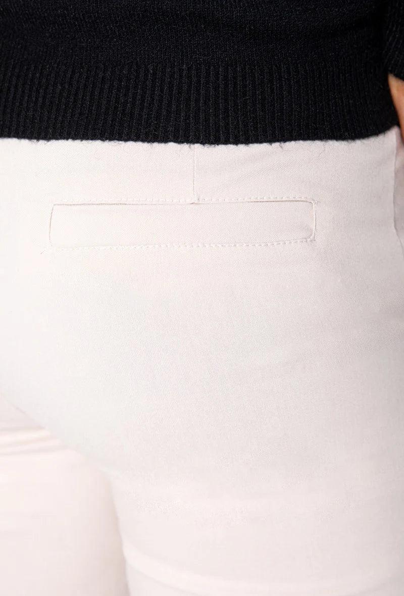 Trendy plain chino pants