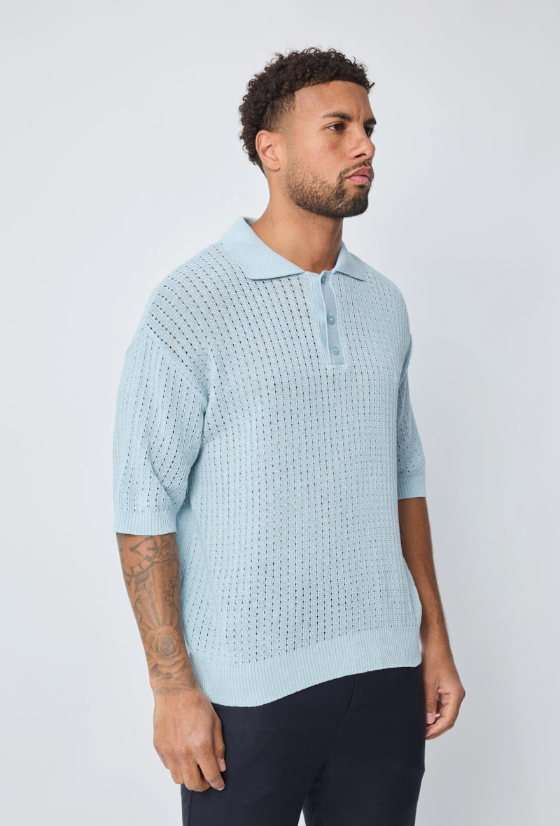 Polo uni manches courtes en maille