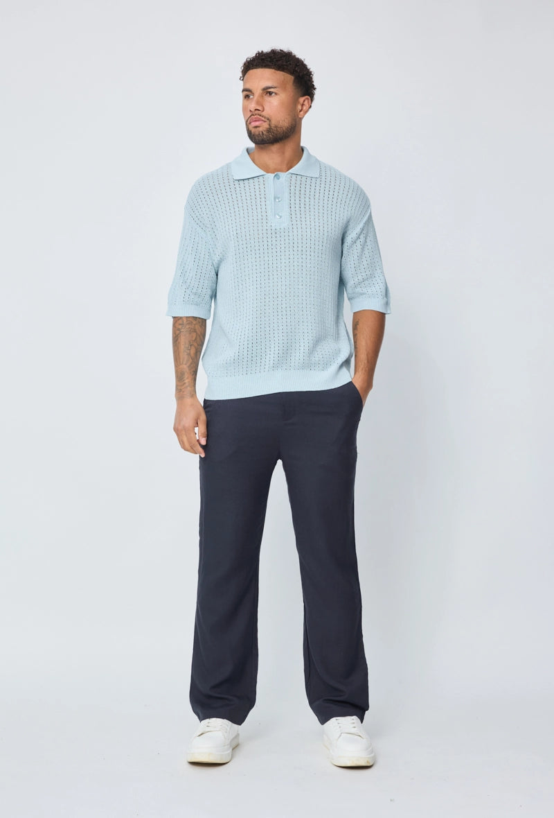 Polo uni manches courtes en maille
