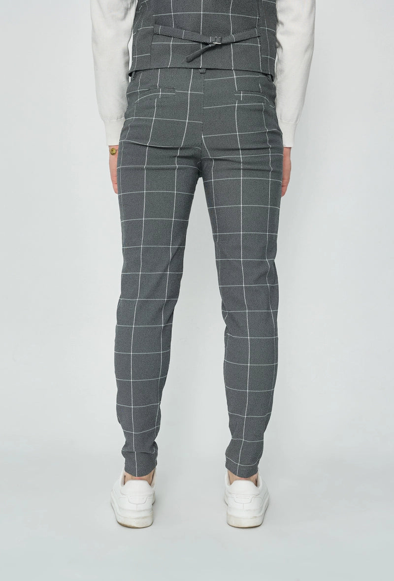 Gray check pants clearance